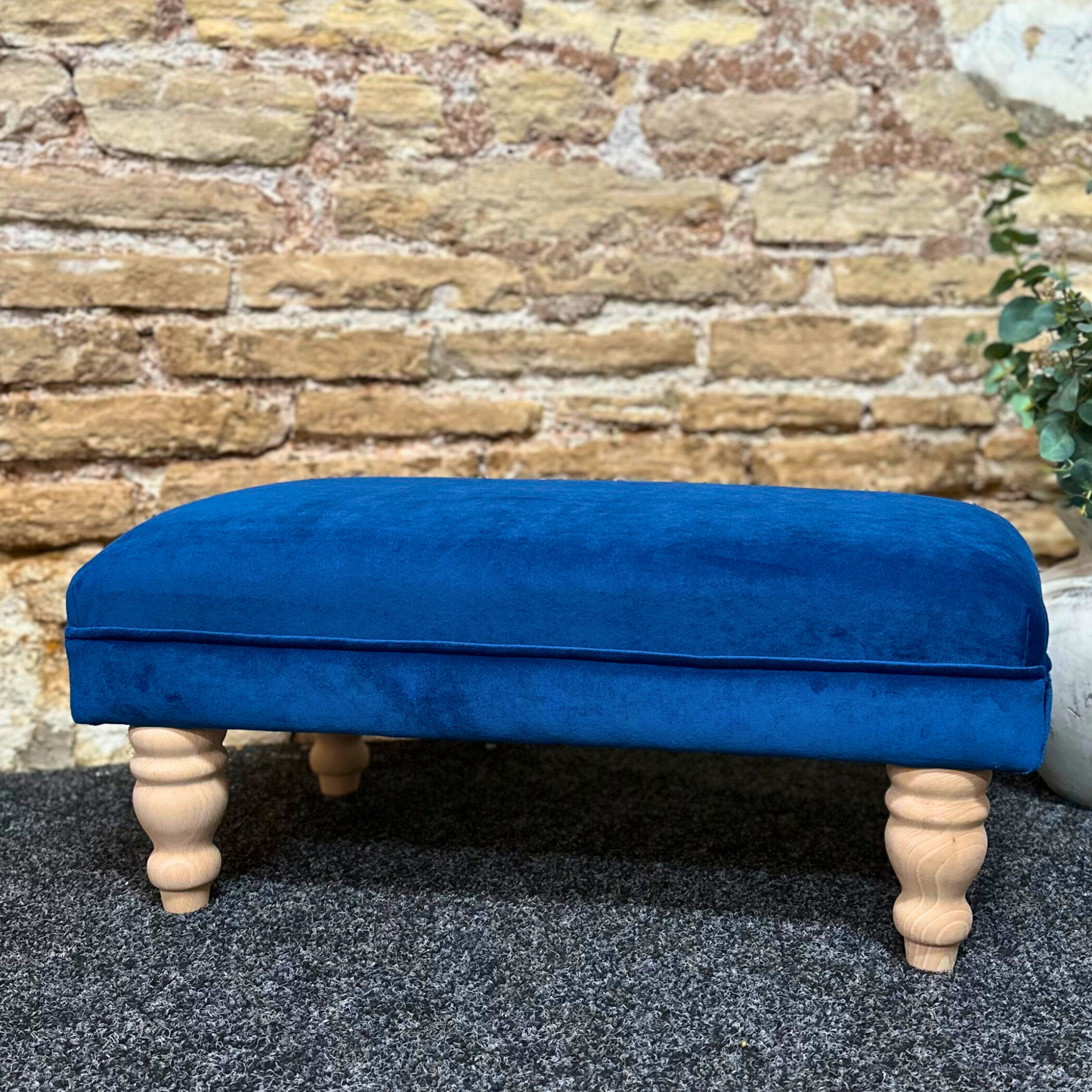 Royal Blue Footstool