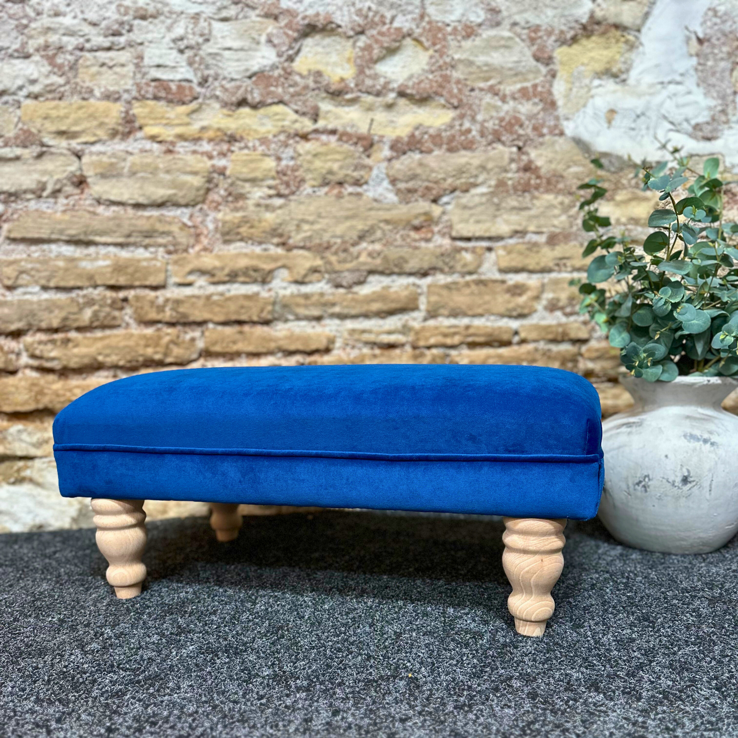Royal Blue Footstool