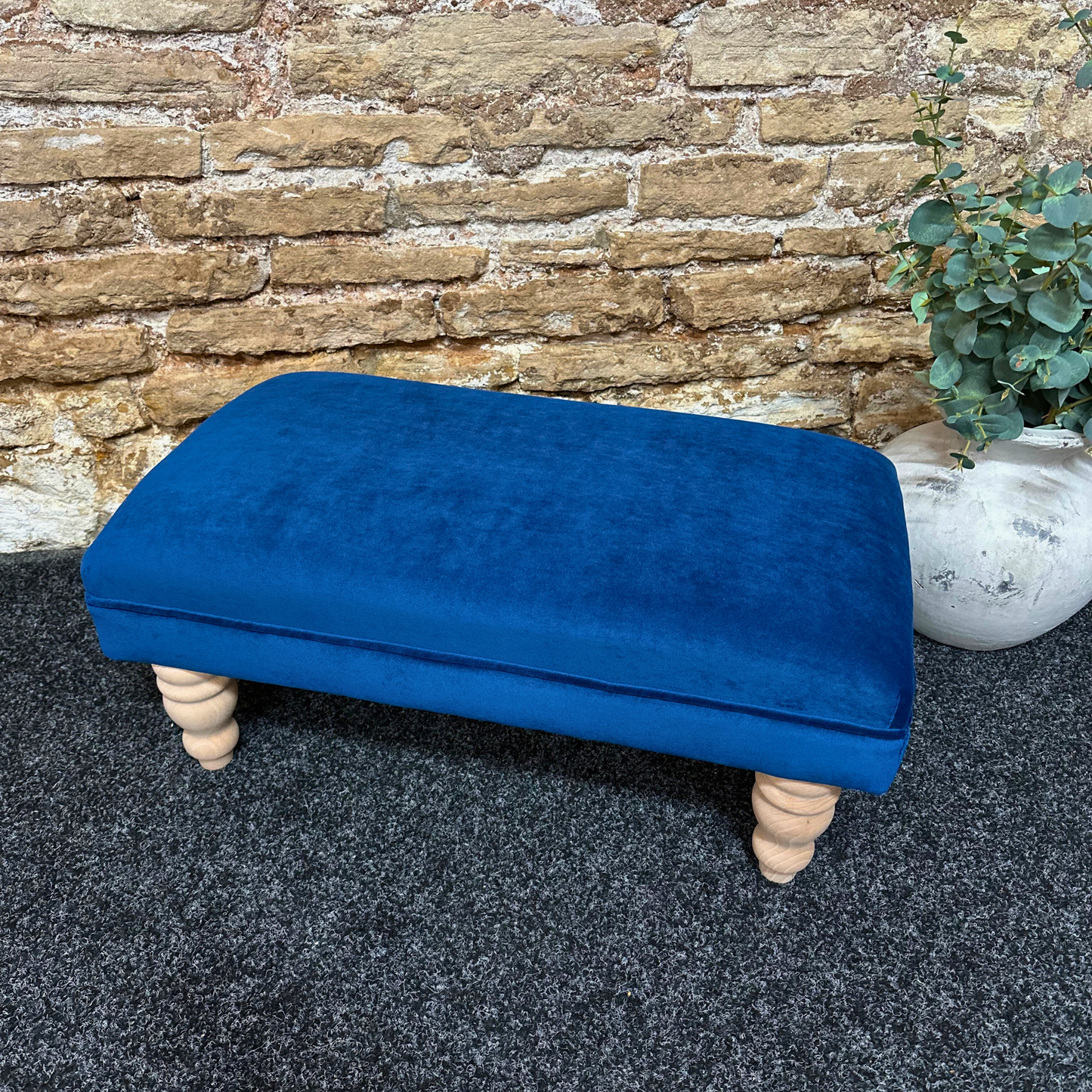 Royal Blue Footstool