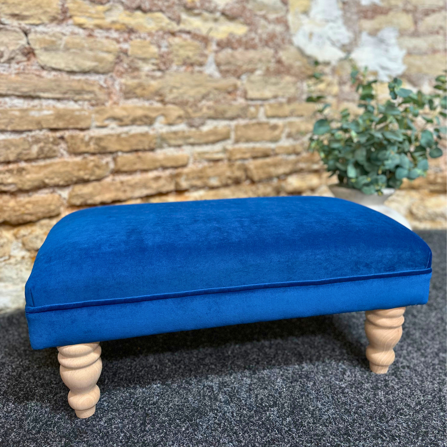 Royal Blue Footstool
