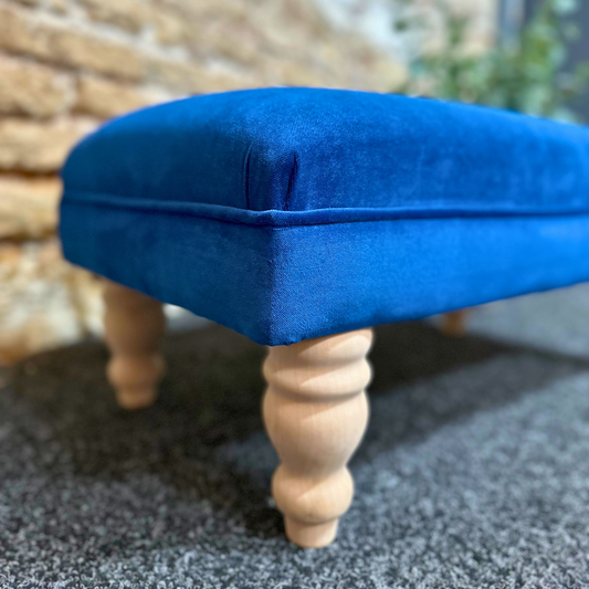 Royal Blue Footstool