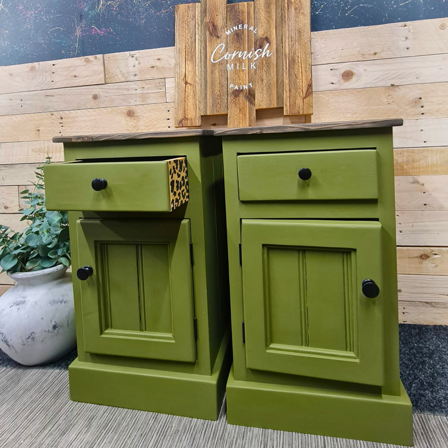 Pine Bedside Cabinets