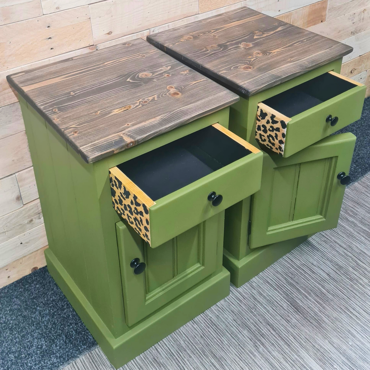 Pine Bedside Cabinets