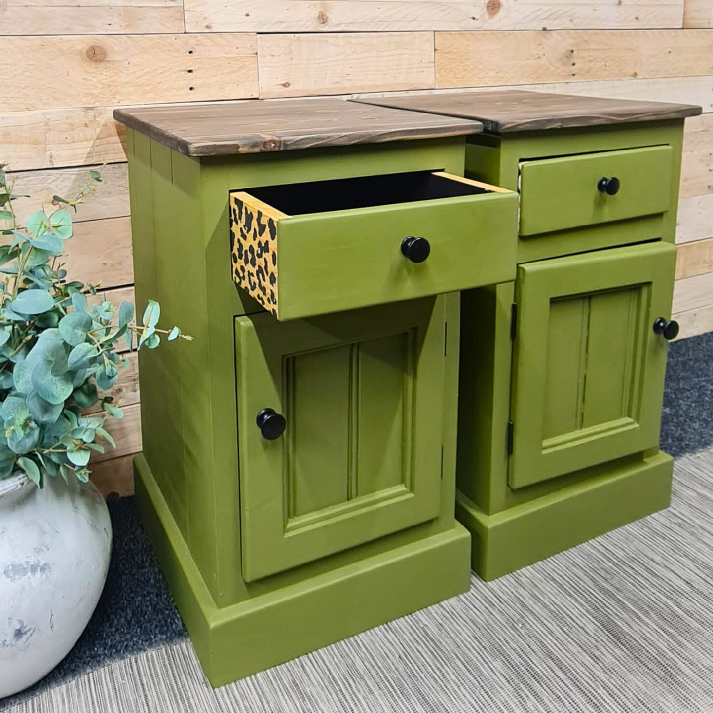 Pine Bedside Cabinets